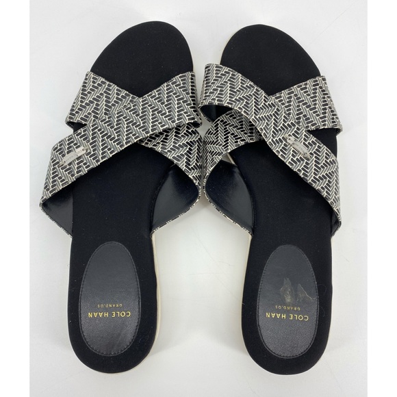 Cole Haan Black Green Grand Slides Slip On Sandals - Picture 1 of 6